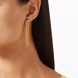 1980s Vintage Chain Clip-On Earrings