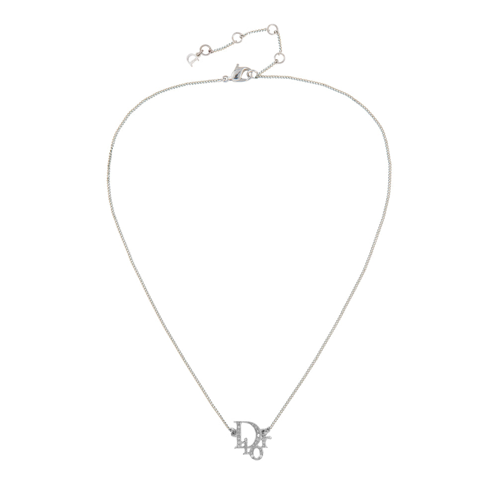 Vintage Christian Dior Logo Pendant Necklace