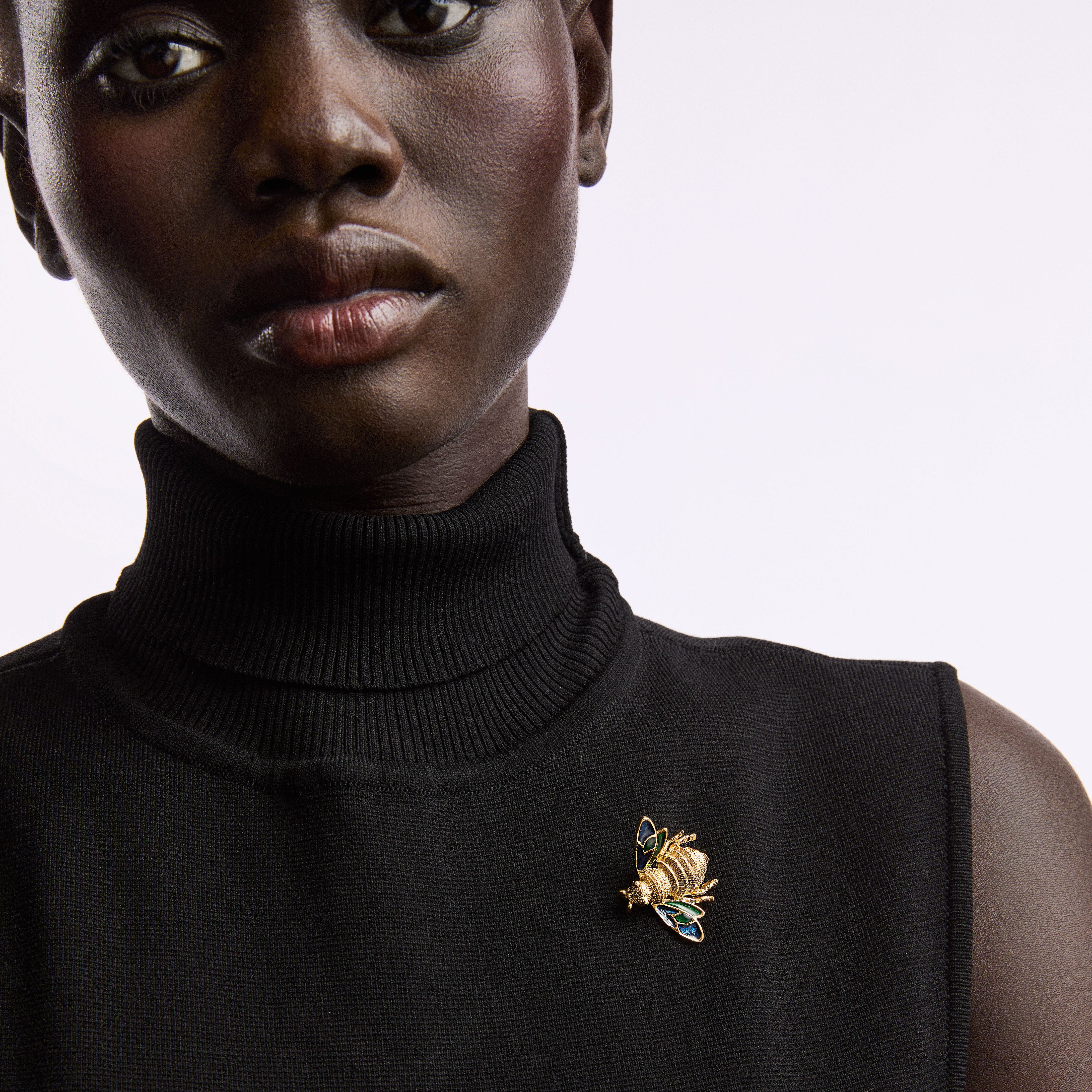 1980s Vintage Enamel Bee Brooch