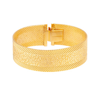 1980s Vintage Gold Plated Flex Bracelet