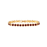1990s Vintage Garnet Birthstone Swarovski Crystal Tennis Bracelet