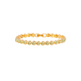 1990s Vintage Citrine Birthstone Swarovski Crystal Tennis Bracelet