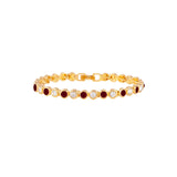 1990s Vintage Garnet and Clear Swarovski Crystal Tennis Bracelet