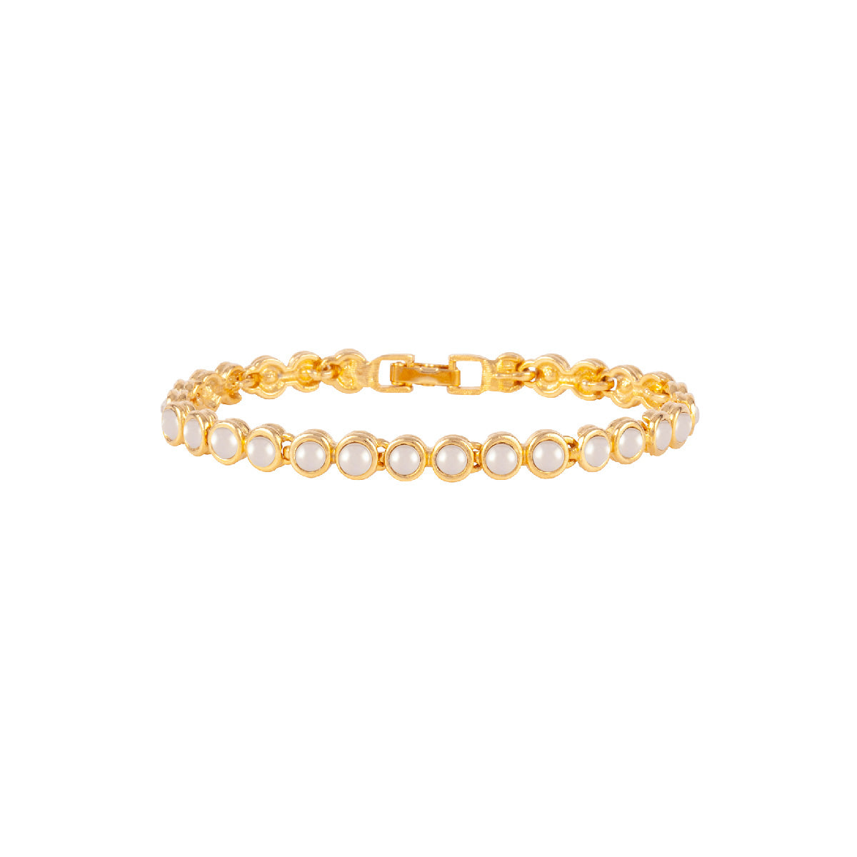 1990s Vintage Pearl Tennis Bracelet