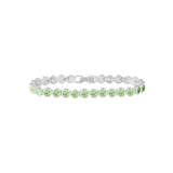 1990s Vintage Peridot Swarovski Crystal Tennis Bracelet