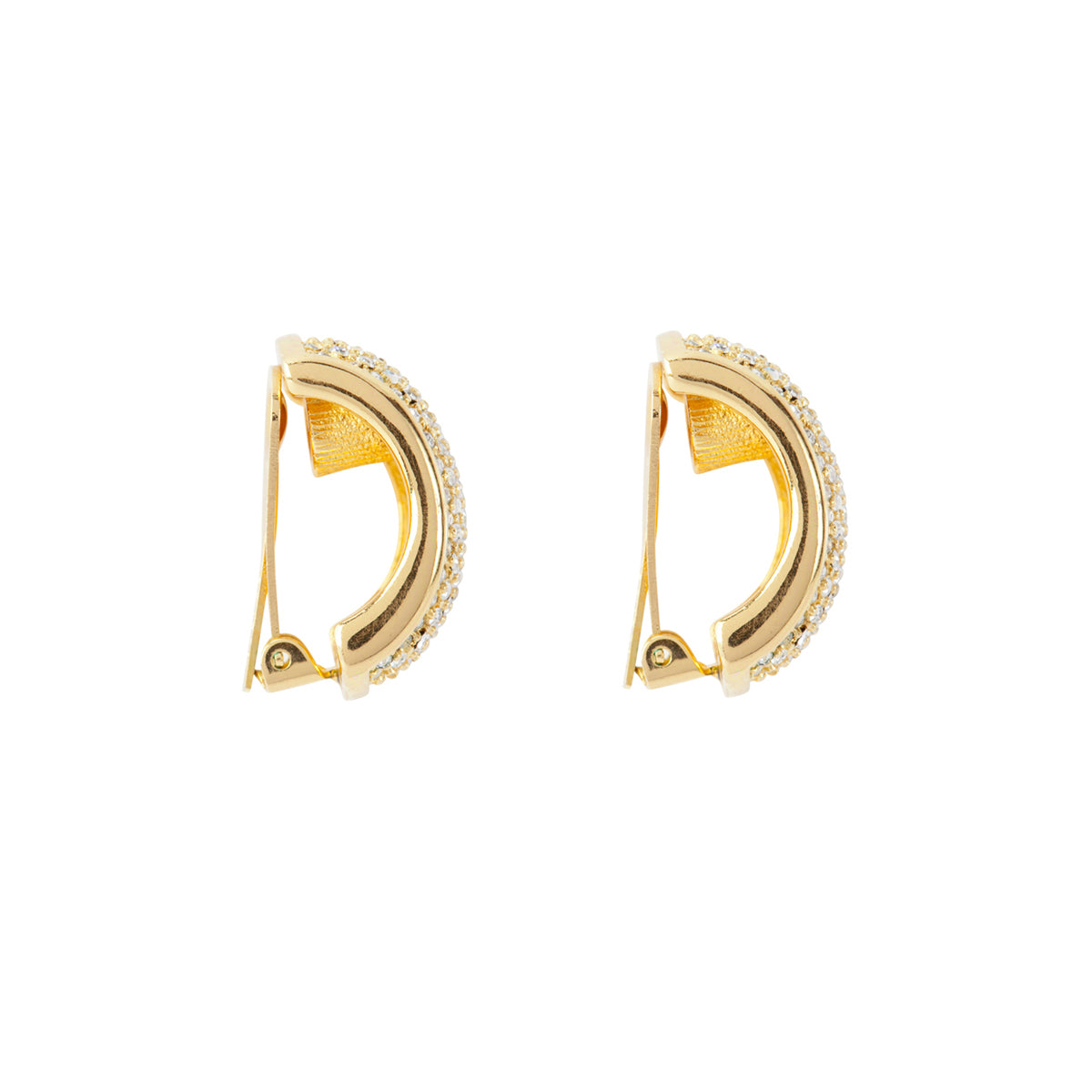 1980s Vintage Christian Dior Swarovski Crystal Clip-On Earrings