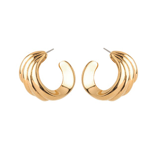 1980s Vintage Monet Curve Post Earrings
