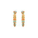 1980s Vintage D'Orlan Colourful Swarovski Crystal Clip-On Earrings
