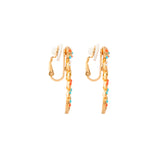 1980s Vintage D'Orlan Colourful Swarovski Crystal Clip-On Earrings