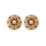 1980s Vintage D'Orlan Round Clip-On Earrings