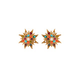 1980s D Orlan Star Swarovski Crystal Clip-On Earrings