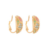 1980s Vintage Dorlan Swarovski Crystal Oval Clip-On Earrings