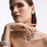 1960s Vintage Trifari Faux Pearl Leaf Necklace