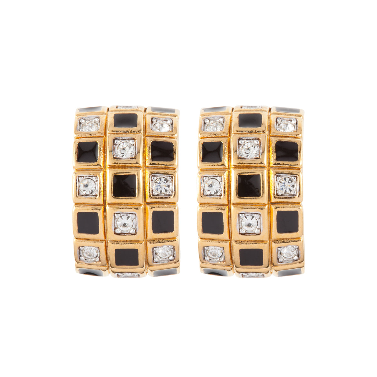 1980s Vintage D'Orlan Demi-Hoop Clip-On Earrings
