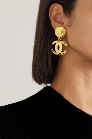 1994 Vintage Chanel Statement Clip-On Earrings