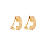 1980s Vintage Christian Dior Demi Hoop Clip-On Earrings