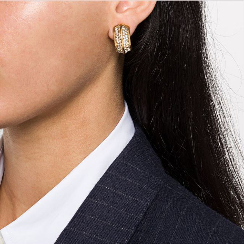 1980s Vintage Christian Dior Demi Hoop Clip-On Earrings