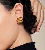 1996 Vintage Chanel Turnlock Clip-On Earrings