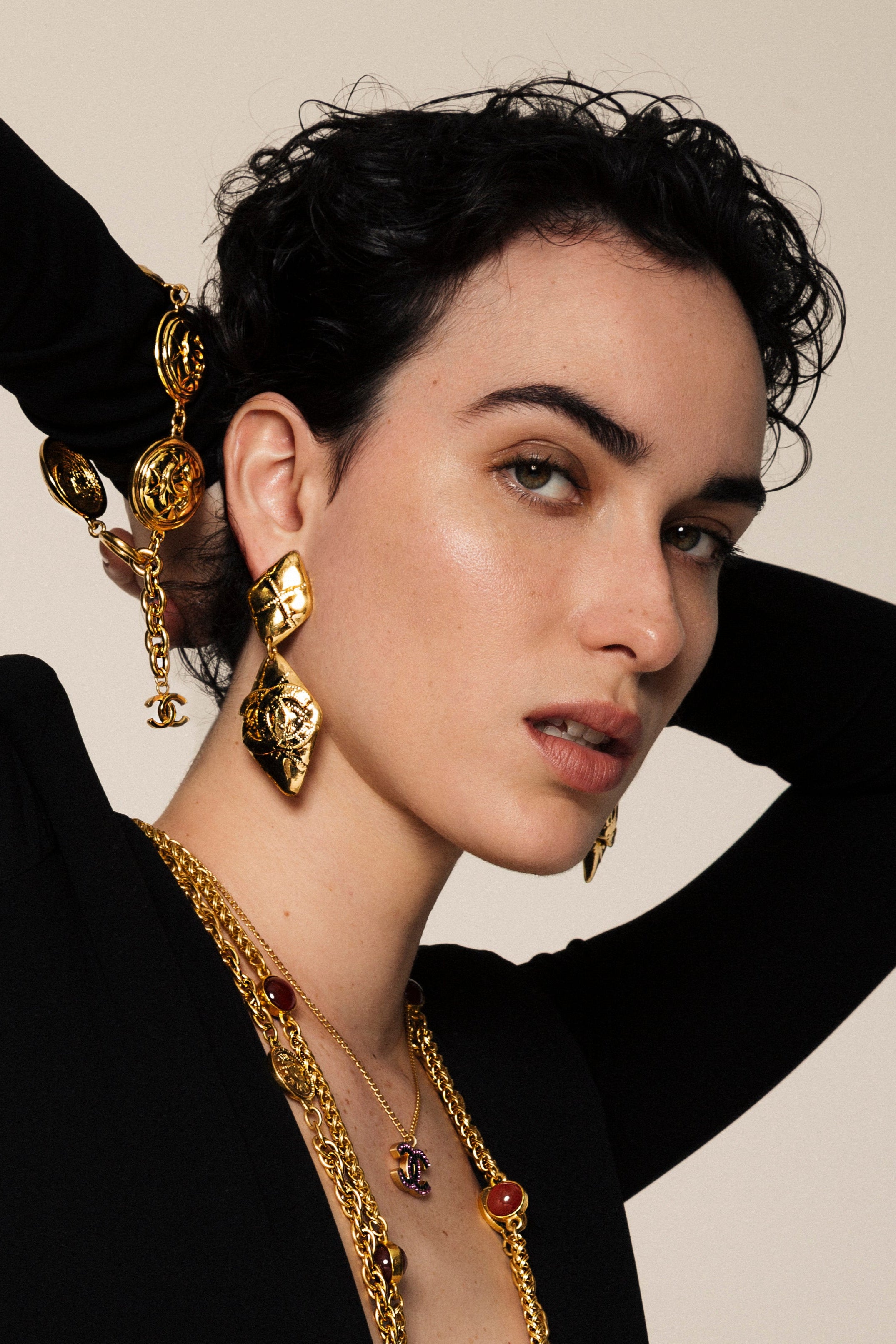 1994 Vintage Chanel Statement Clip-On Earrings