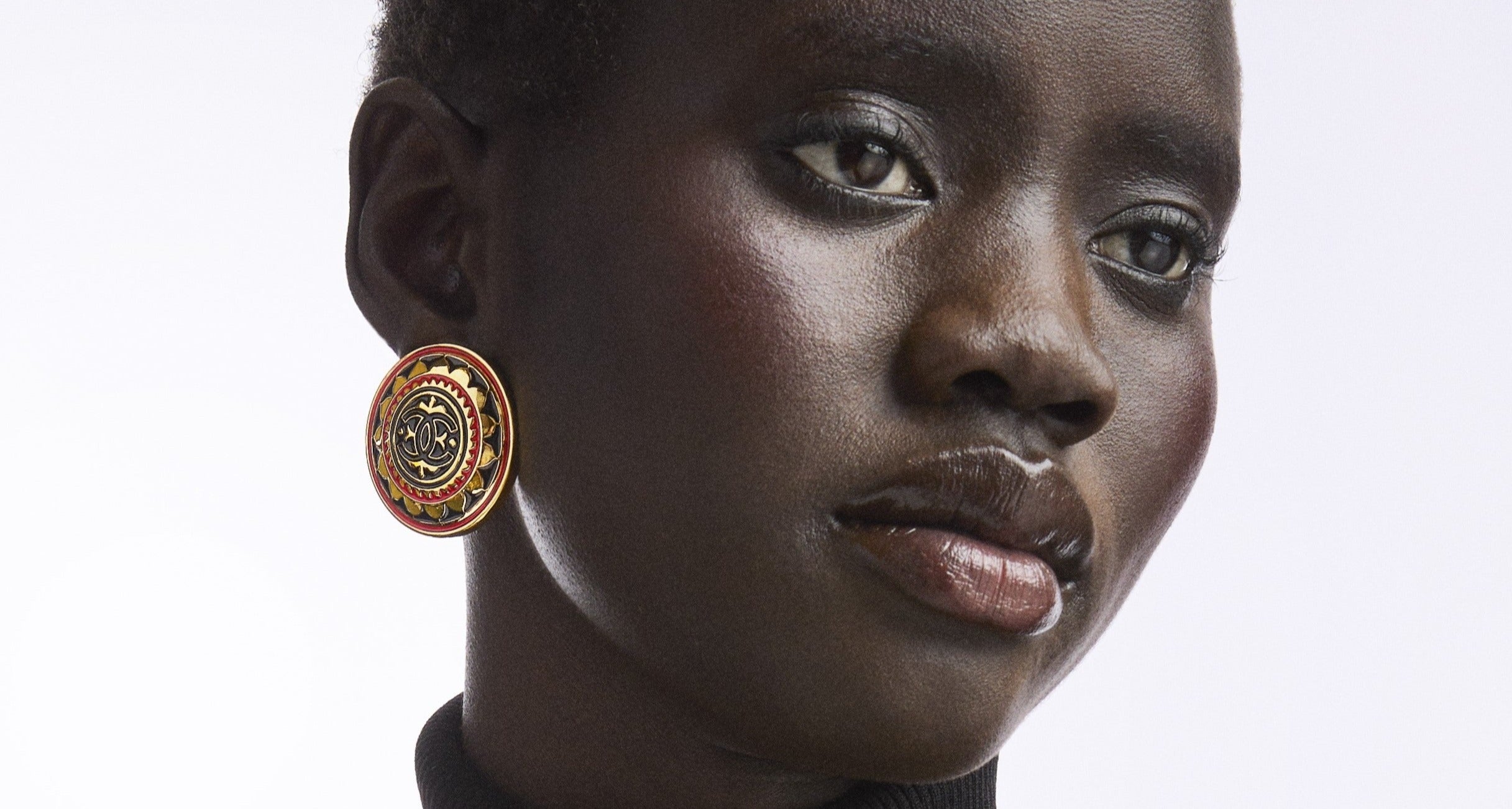 1980s Vintage Chanel Oriental Clip-On Earrings