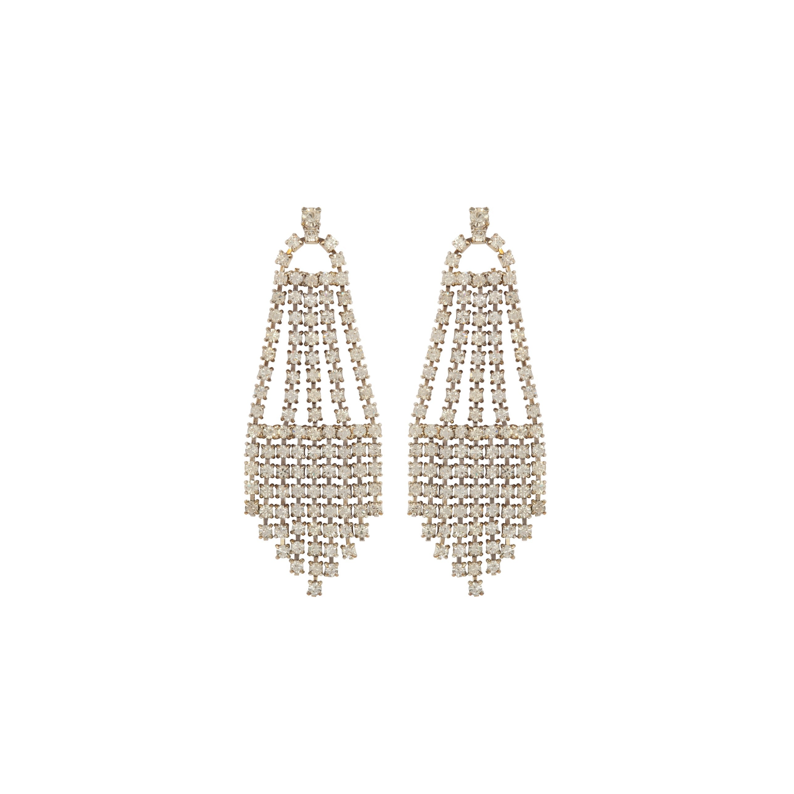 1980s Vintage Deco Style Chandelier Earrings