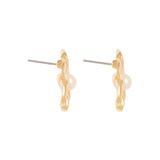 1980s Vintage Faux Pearl Floral Earrings