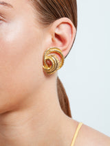 1980s Vintage Stylised Clip-On Earrings