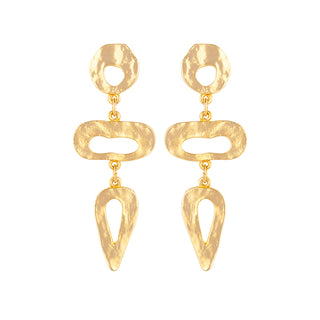 1990s Vintage Stylised Drop Earrings