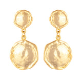 1980s Vintage Textured Disc Earrings