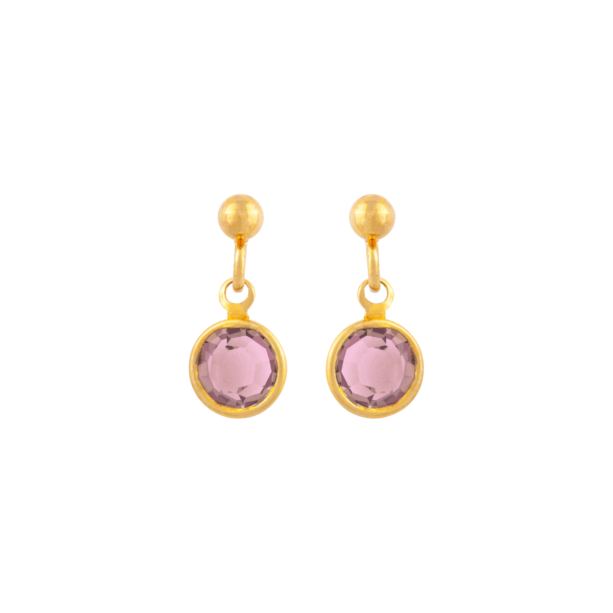 1980s Vintage Light Amethyst Earrings