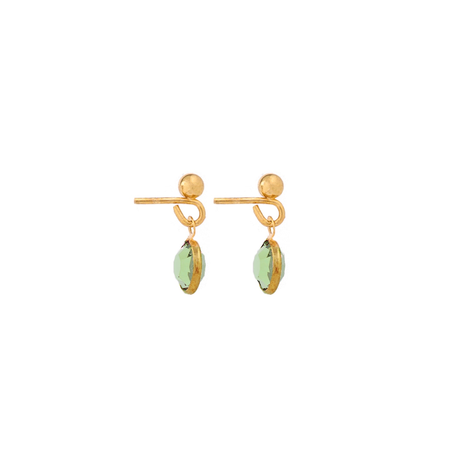 1980s Vintage Faux Peridot Earrings