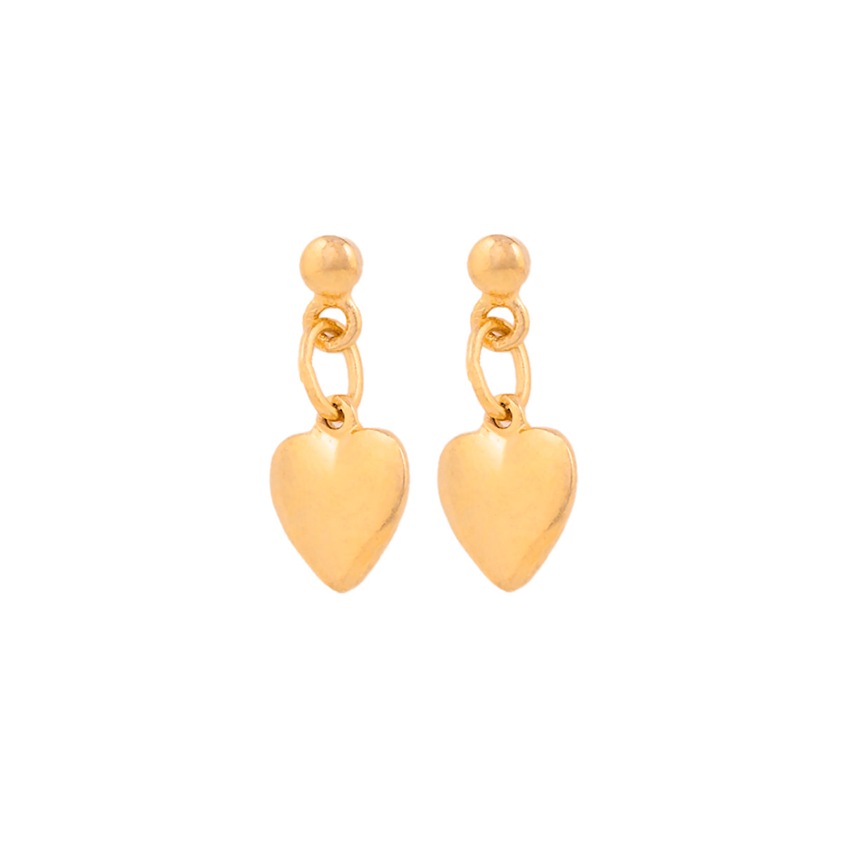 1980s Vintage Heart Drop Earrings