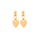 1980s Vintage Heart Drop Earrings