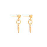 1980s Vintage Heart Drop Earrings