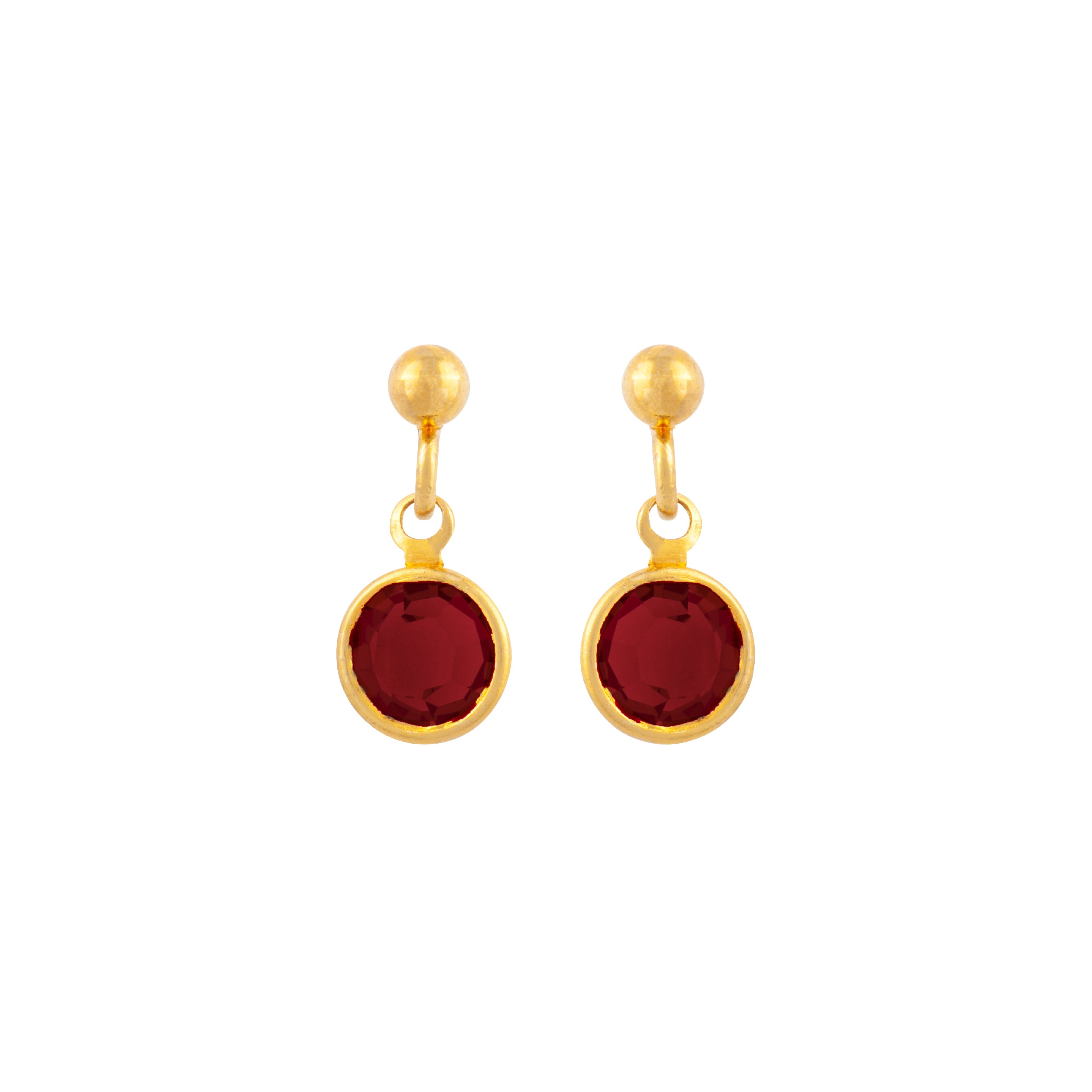 1980s Vintage Ruby Red Earrings