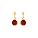 1980s Vintage Ruby Red Earrings