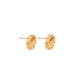 1980s Vintage Love Knot Ribbed Earrings