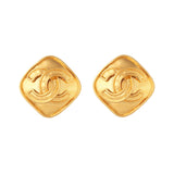 1994 Vintage Chanel Logo Clip-On Earrings