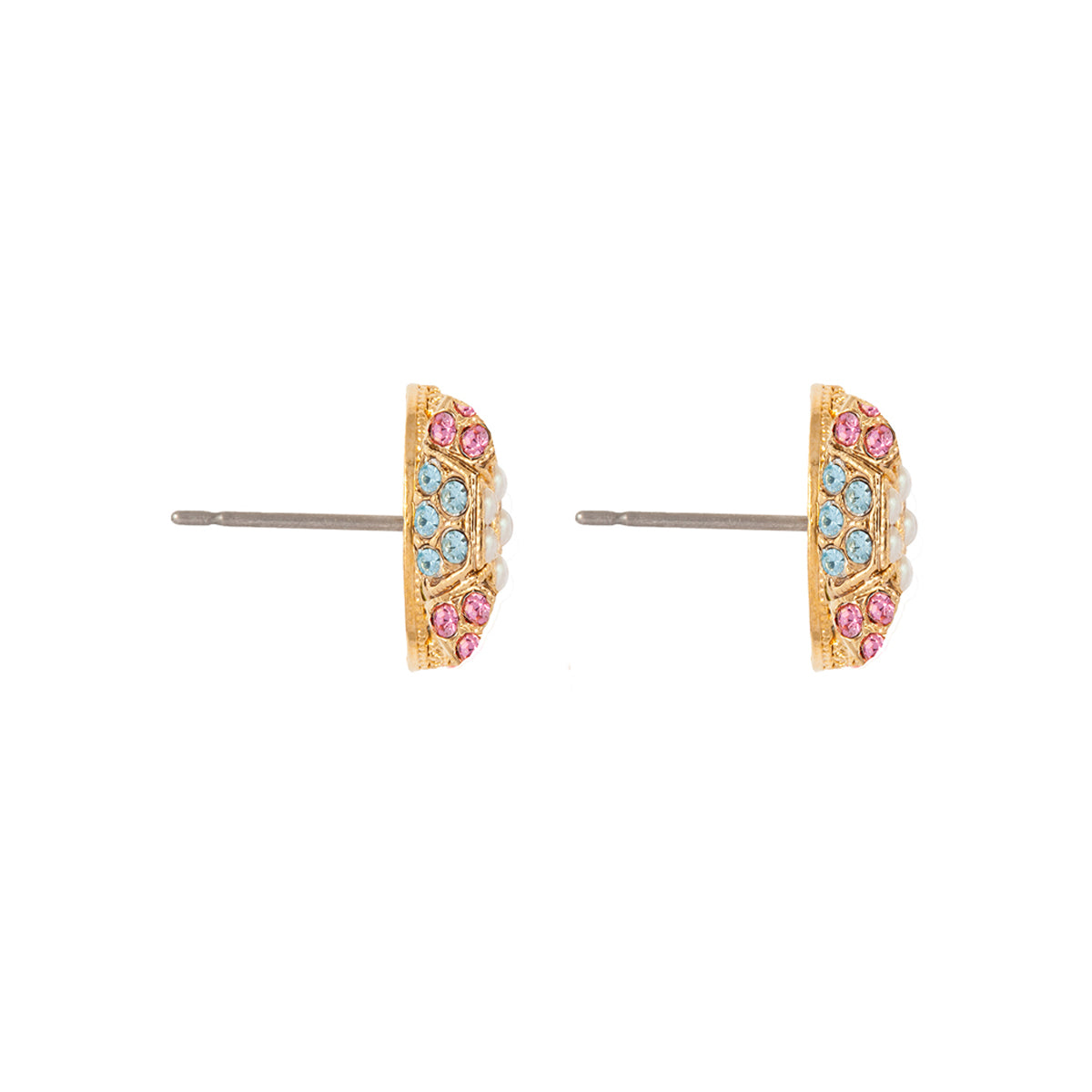 1980s Vintage D'Orlan Round Earrings
