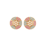 1980s Vintage D'Orlan Round Earrings