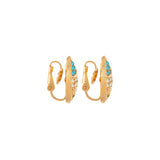 1980s Vintage D'Orlan Chevron Clip-On Earrings