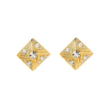 1980s Vintage Geometric Clip-On Earrings