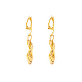 1980s Vintage Chanel Medallion Drop Clip-On Earrings