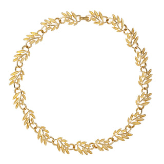 1960s Vintage Napier Golden Leaf Necklace