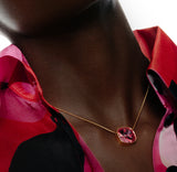 1990s Vintage D'Orlan Pink Necklace