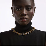 1990s Vintage D'Orlan Black Enamel Clip-On Earrings