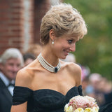 Multi Strand Princess Diana Choker Faux Pearl Necklace