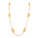 1986 Vintage Chanel Faux Pearl Rare Logo Necklace