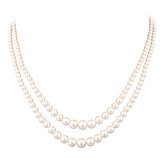 1950s Vintage Double Stranded Faux Pearl Necklace