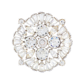 1950s Vintage Elegant Statement Crystal Brooch